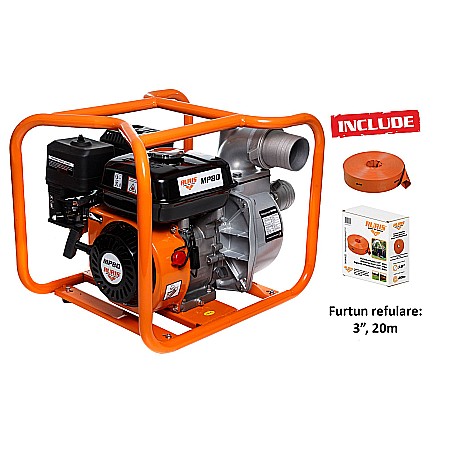 Întreținere casă și fermă - Motopompă RURIS MP80 + furtun refulare 3.0" 20 m