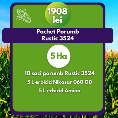 Seminţe și material săditor - Pachet Porumb Rustic 3524- 5 Ha