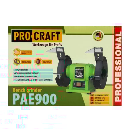 PAE900 polizor de banc PROCRAFT, produsul contine taxa timbru verde 2.5 Ron, 5 kg [1]
