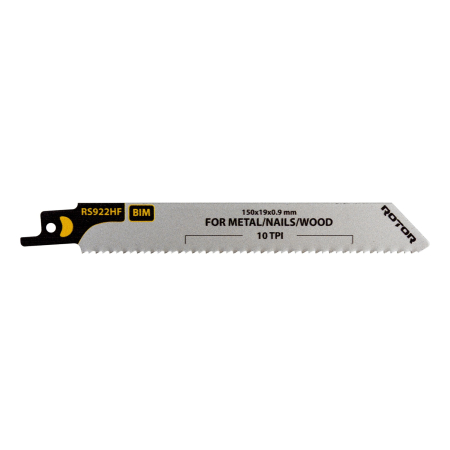 Întreținere casă și fermă - Panza fierastrau sabie pentru Lemn/Cuie/Metal 150x19x09 mm Set 2 buc ROTOR RS922HF