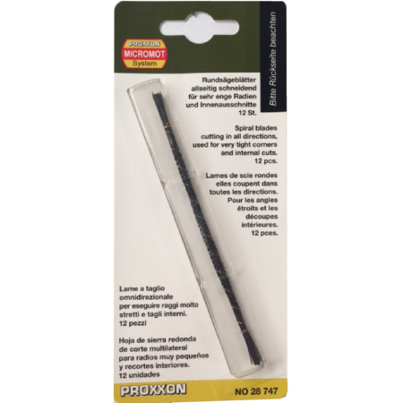 Panze traforaj spiralate 130mm fara pin, 12 buc, Proxxon 28747 [2]