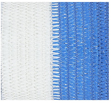 Plasă de umbrire lățime 2M, Grad umbrire 95%, Alb-Albastru [0]