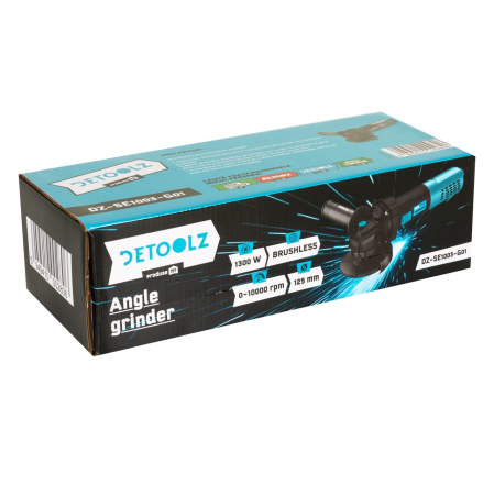 Polizor unghiular Detoolz, motor brushless 1300W, diametru disc 125mmm, variator de turatie [3]