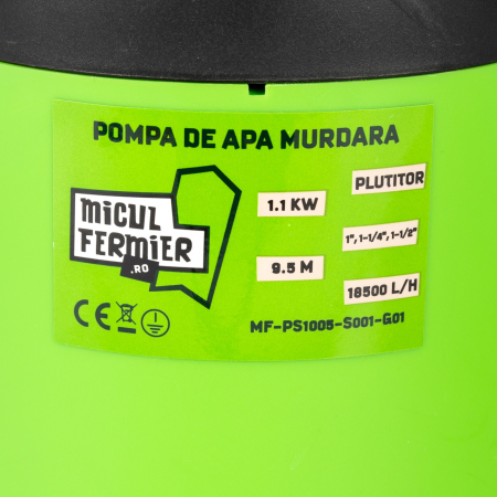 Pompa apa murdara cu plutitor, 1.1 kW, 18500l/h, 9.5m [7]