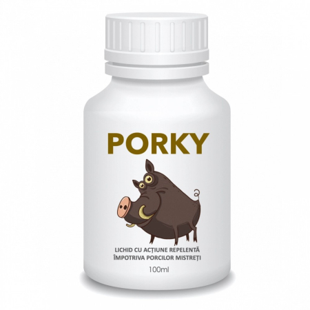 Repelente - Porky, lichid cu acțiune repelentă împotriva porcilor mistreți
