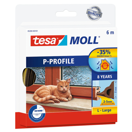 Constructii - PROFIL ETANSARE TIP-P (2-5MM) - 9MM/6M / ALB