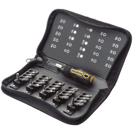 Scule de mana - Proxxon 22730, Trusa compacta de biti cu maner FLEX-DOT, 26 piese