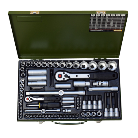 Truse si seturi de unelte - Proxxon 23640, Trusa de tubulare de 1/4' si 1/2' 86 de piese