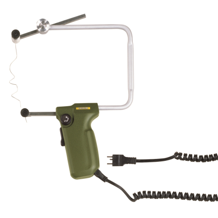 Proxxon 27082, Aparat pentru taiat cu fir cald THERMOCUT 12/E, max 200mm, fir maleabil, 12V, 60W, 150 - 350 °C, fara transformator, include 5 fire [1]