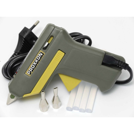 Proxxon 28192, Pistol de lipit GlueGun HKP 220, verde, 40W, 200°C, duze interschimbabile, include 4 batoane si 3 duze, functional cu batoane de 7mm [3]