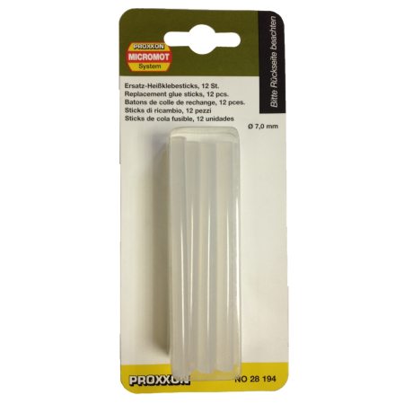Proxxon 28194, batoane de adeziv, transparente, universale, 12 buc, 7x100mm [1]
