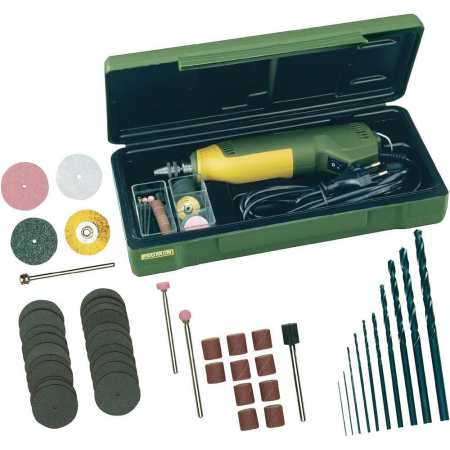 Proxxon 28472, Masina de precizie pentru gaurit-frezat FBS 240/E, 5000-20000 rpm, + geanta si accesorii [1]