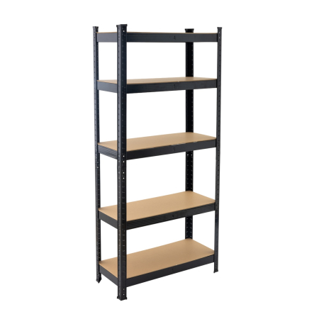 Întreținere casă și fermă - Raft Negru 90Wx45Dx180Hcm pentru depozitare din otel ROTOR