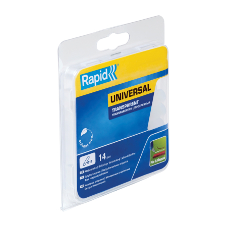 Rapid 40107946, set 14 batoane de adeziv, universale, transparente, 12 x 94 mm [1]