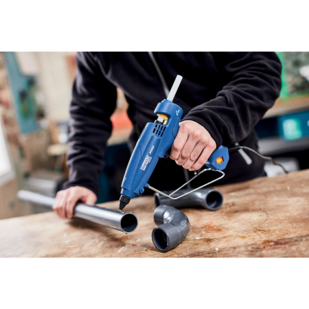 Rapid 5000326, Pistol profesional GlueGun PRO EG320, albastru, max 120W, debit 1000g/h, 195°C, functional cu batoane de 12 mm [3]