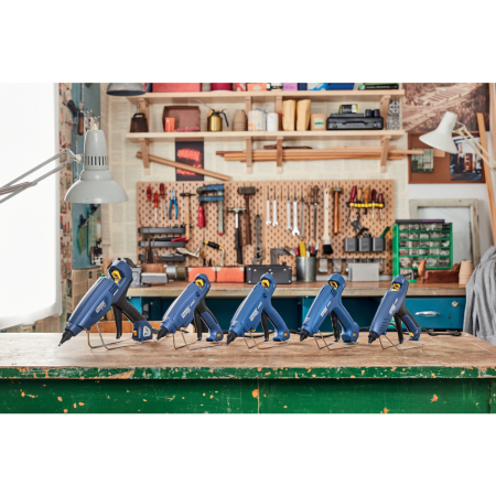 Rapid 5000327, Pistol industrial GlueGun PRO EG340, albastru, max 220W, debit 1400g/h, 120 - 220°C reglabila, functional cu batoane de 12 mm [8]