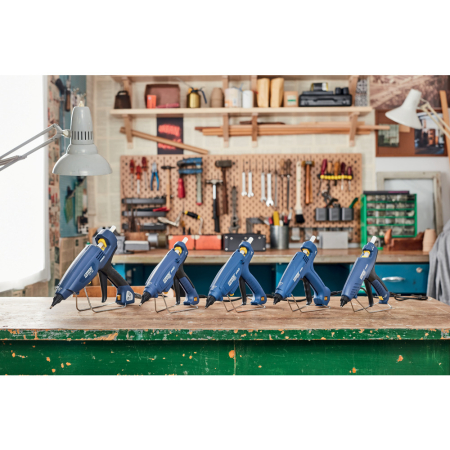 Rapid 5000328, Pistol industrial GlueGun PRO EG360, albastru, max 300W, debit 1800g/h, 120 - 230°C reglabila, duze detasabile, functional cu batoane de 12mm [6]