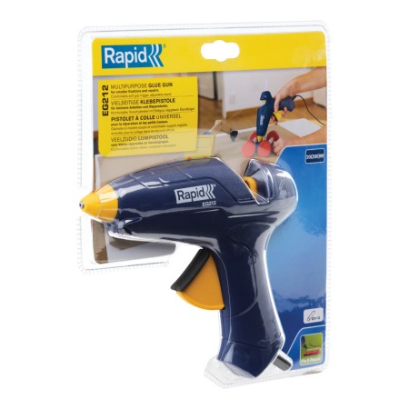 Rapid 5000442, Pistol GlueGun EG212, albastru, max 200W, debit 250g/h, 190°C, functional cu batoane de 12 mm [4]