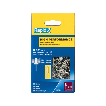 Rapid 5001431, set 500 de nituri high performance, Ø3.2 x 8 mm [1]