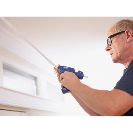 Rapid 5001445, Pistol de lipit GlueGun Rapid CG270, albastru, max 250W, debit 350g/h, 200°C, include 10 batoane si geanta, functional cu batoane de 12mm [4]