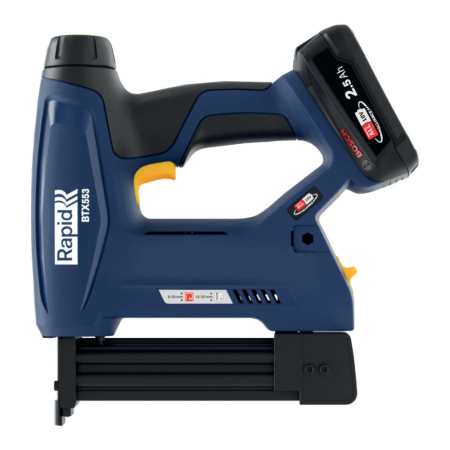 Rapid 5001506, P4A, Set pistol capsator cu acumulator si incarcator BTX553, functional cu capse No.53 si cuie No.8, Bosch Power for All Alliance [3]