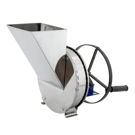 Întreținere casă și fermă - Razatoare fructe manuala, fulie atasare motor, Complet Inox Vinita, 200 kg/h