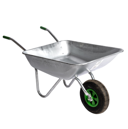 Constructii - Roaba metalica Micul Fermier 80L cuva otel zincat G01