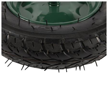 Roata roaba Micul Fermier 3.50-8, diametru ax 14mm, janta verde [3]