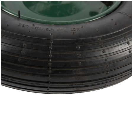 Roata roaba Micul Fermier 4.00-8, diametru ax 14mm, janta verde [2]