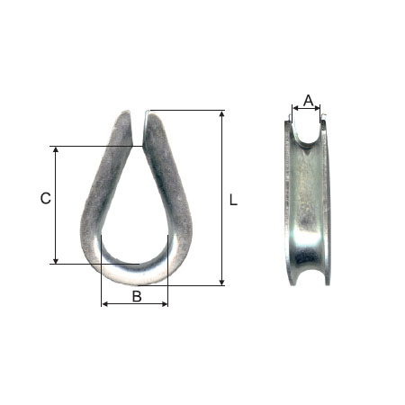 Accesorii fixare si siguranta - RODANTA ZINCATA 3MM / 12X19X22MM