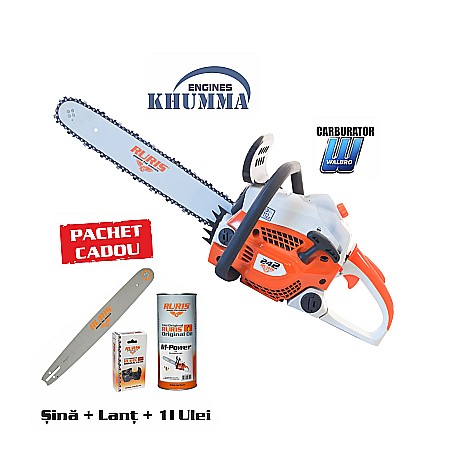 Gradinarit - Motoferăstrău RURIS 242 + pachet șină + lanț ruris +1 L ulei