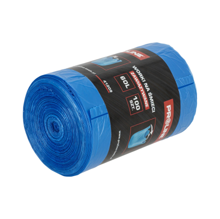 Casă - SACI MENAJ POLIETILENA ELASTIC 60L / ALBASTRU, 100/SET