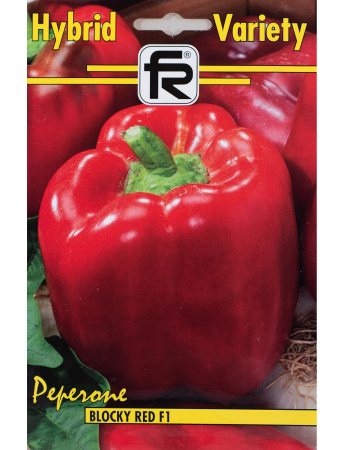 Ardei - Semințe Ardei Blocky Red F1
