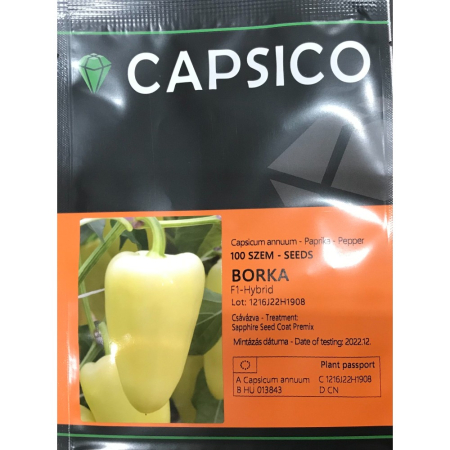 Semințe legume profesionale - Semințe ardei conic, galben, iute, Borka F1