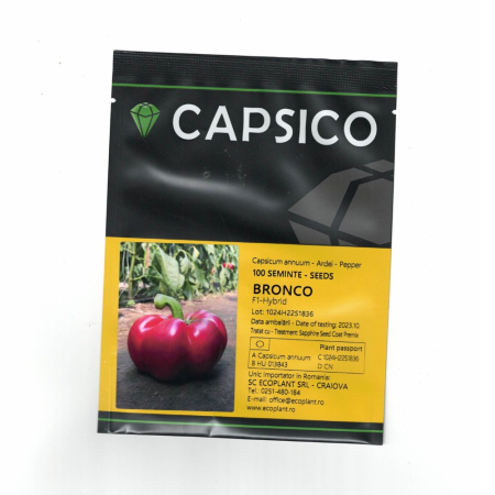 Ardei - Semințe ardei gogoșar, Bronco F1