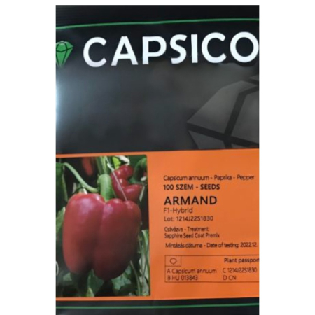 Seminţe și material săditor - Semințe ardei gras, roșu, Armand F1