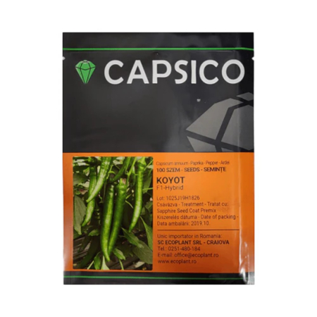 Seminţe și material săditor - Semințe ardei iute, galben lung, Koyot F1