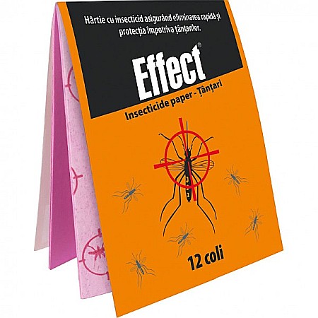 Țânțari și insecte - Hârtie cu insecticid împotriva țânțarilor (12 coli)