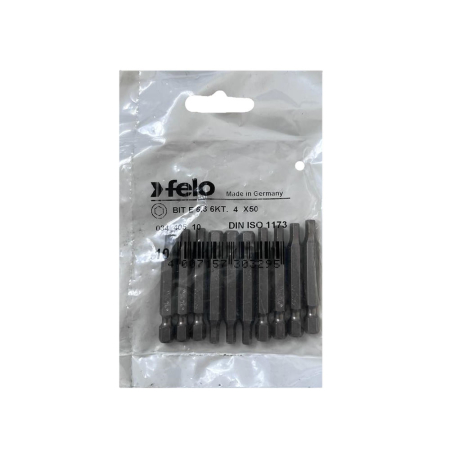 Întreținere casă și fermă - Set 10 biti Felo, seria Industrial profil HEX, E6.3, HX4.0, 50mm