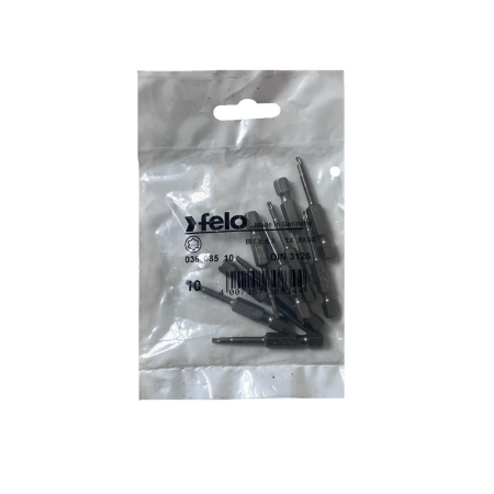 Întreținere casă și fermă - Set 10 biti Felo, seria Industrial profil Torx, E6.3, TX8, 50mm