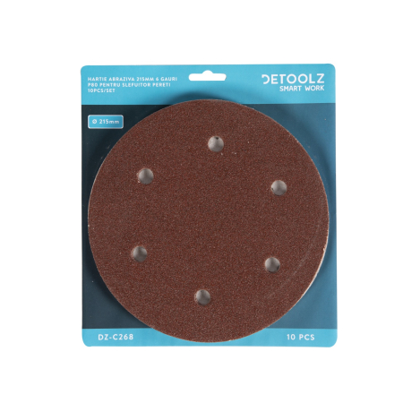 Set 10 hartie abraziva P80 6gauri 215mm [3]