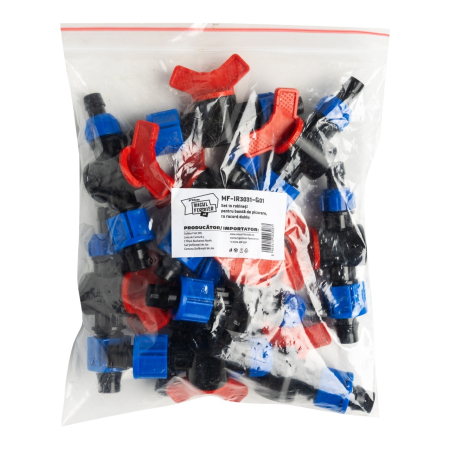 Set 10 robineti Micul Fermier, pentru banda de picurare, cu racord dublu [0]