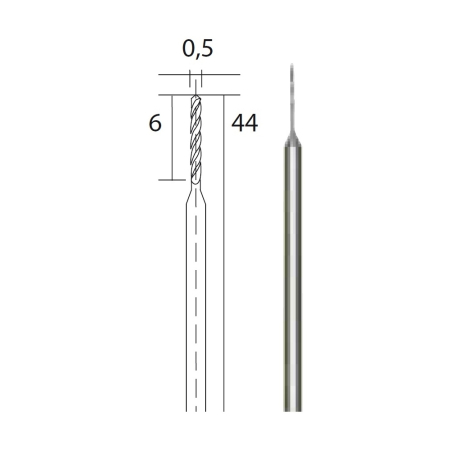 Set 3 burghie HSS, 0.5mm, Proxxon 28864 [1]
