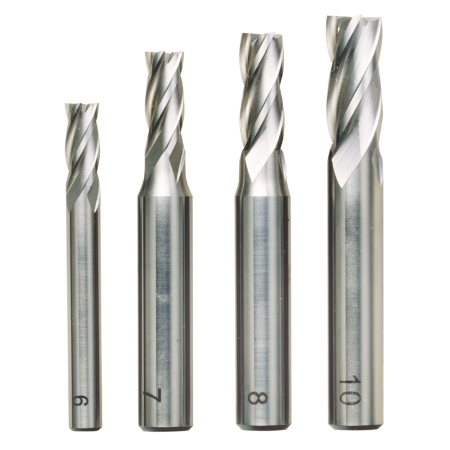 Consumabile si accesorii - Set 4 freze HSS-Co5, Proxxon 24620