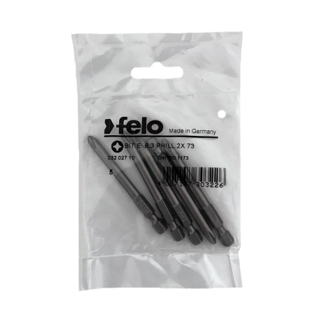 Întreținere casă și fermă - Set 5 biti Felo, seria Industrial profil Philips, E6.3, PH2, 73mm