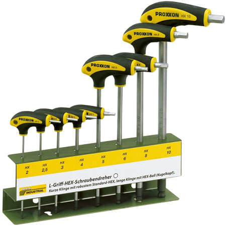 Seturi de surubelnite - Set 8 surubelnite cu maner in “L”, Proxxon 22650, HEX