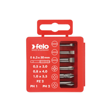 Întreținere casă și fermă - Set biti profesionali industriali cu varf drept, PZ, PH, 6 biti/set