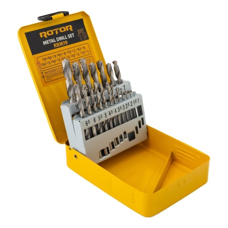 Întreținere casă și fermă - Set burghie metal, 19 piese ROTOR RBM19