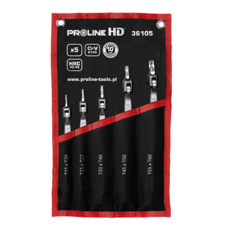 Scule de mana - SET CHEI CU TORXURI FLEXIBILE CR-VA HD T15-T60 - 5P.