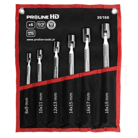 Tubulare - SET CHEI CU TUBULARE FLEXIBILE CR-VA HD 8-19MM - 6P.